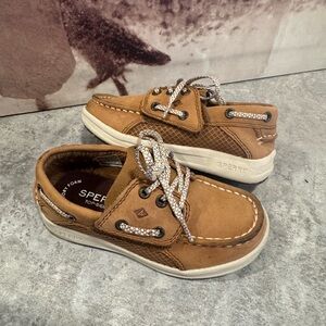 Sperry Top Sider Gamefish Jr Kids Tan Boat Shoes size 9M